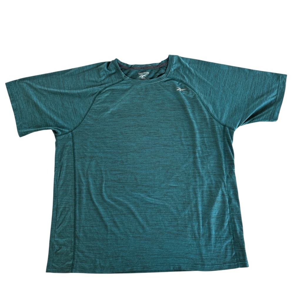 Reebok Men's Teal Athletic Performance T-Shirt Size 2XL Space Dye Activewear